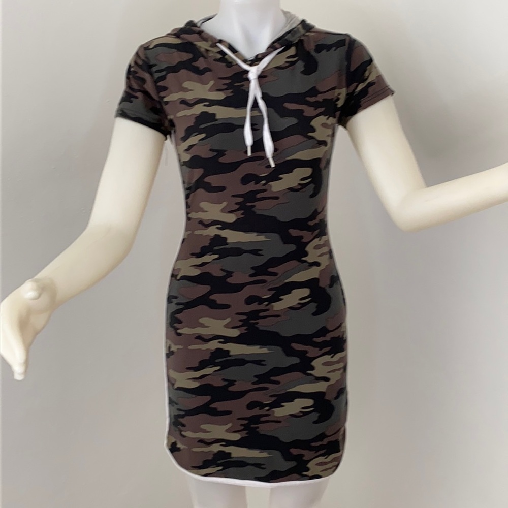 J for Justify Army hoodie dress